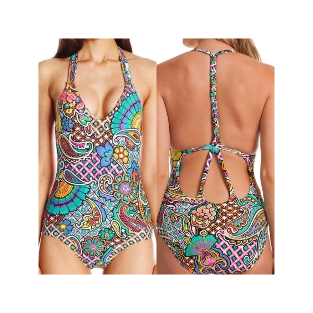 Trina Turk Multicolor Paisley One Piece Swimsuit
